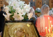 Божественнуая Литургия в день 100-летия со дня освящения храма Казанской иконы Пресвятой Богородицы